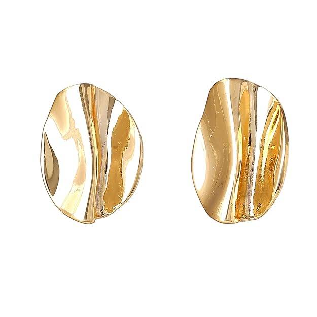 Gold Plated Modern & Classic Lightweight Small Stud Earrings For Girls : 281701-2NIGER