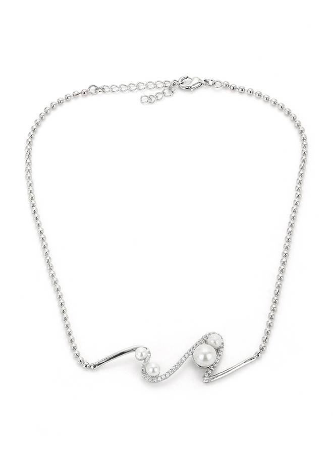 Voylla Silver Brass Necklace Sets : 8905124433937