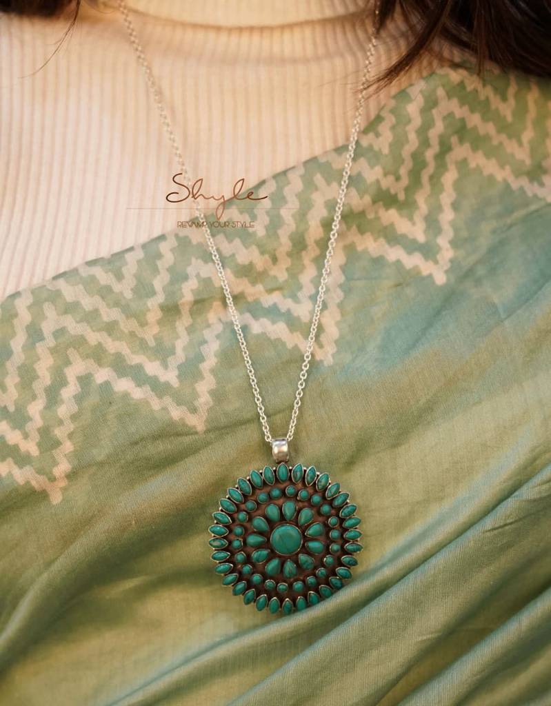 Tattva Turquoise Jadau Classic Necklace : SN3004