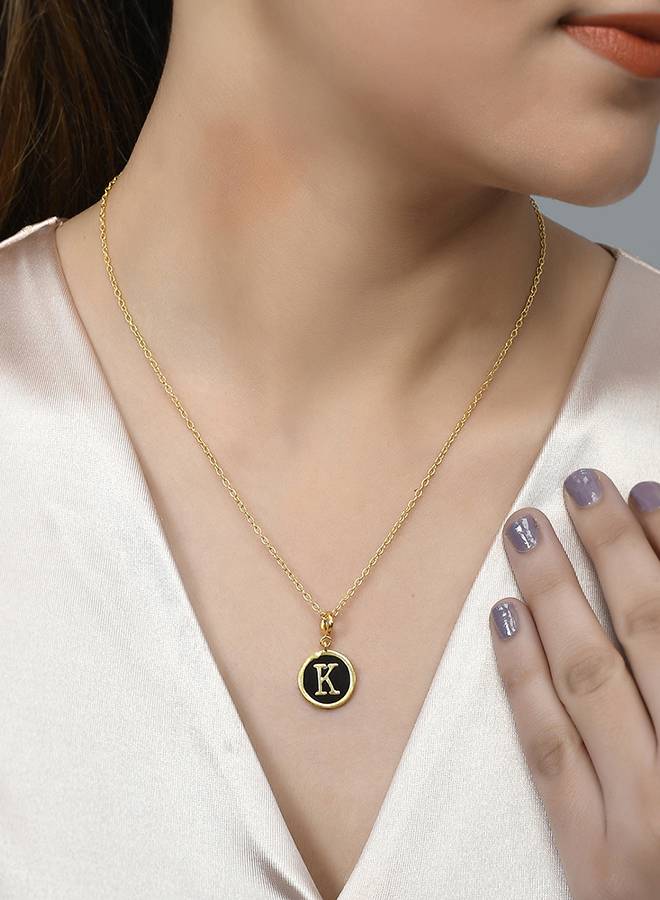 Valentine'S Day Collection Alphabet Black Enamel Charm : 8905124491562