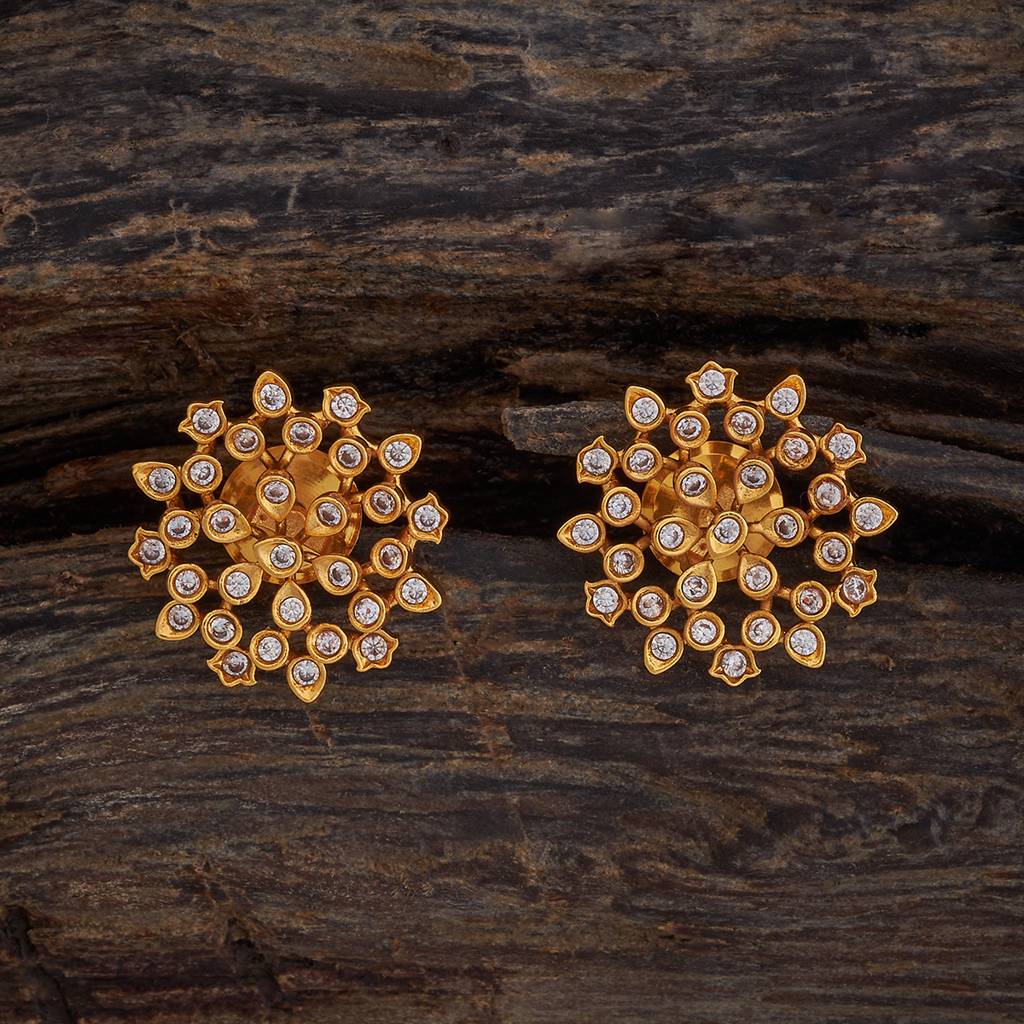 Kushal'S Fashion Jewellery White Gold-Plated Casual Wear Antique Earring-176956 : 424250