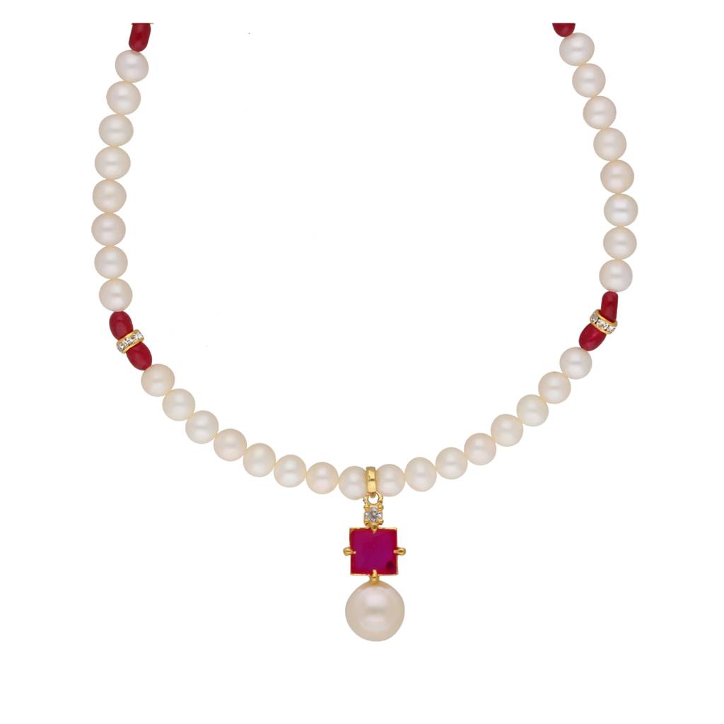Classic Red Pearl Pendant Set : JPMAY-22-28