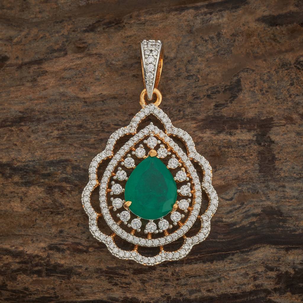 Kushal'S Fashion Jewellery-Plated Party Zircon Pendant Set-182057 : 434882