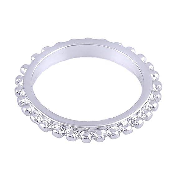 Estele Rhodium Plated Stunning Finger Ring For Women Estele