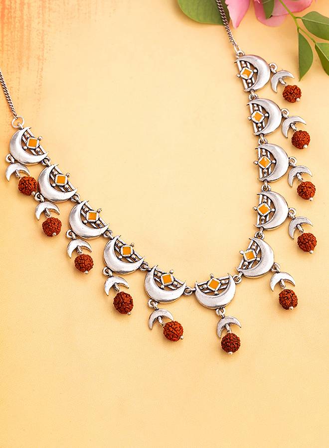Aham Brahmasmi Rudraksha Beads Adorned Necklace : 8905124112115
