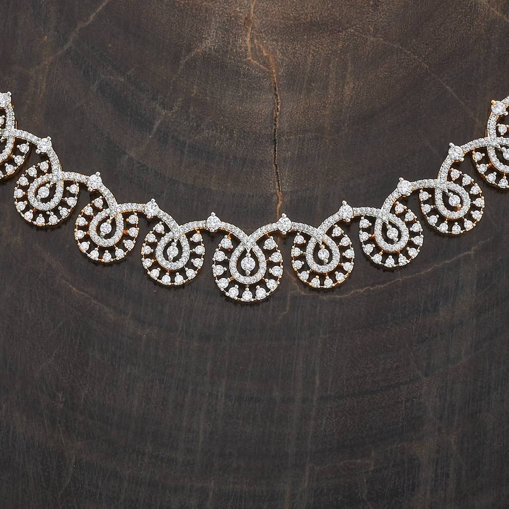 Kushal'S Fashion Jewellery  Plated Party Zircon Jewellery Set-177987 : 426372