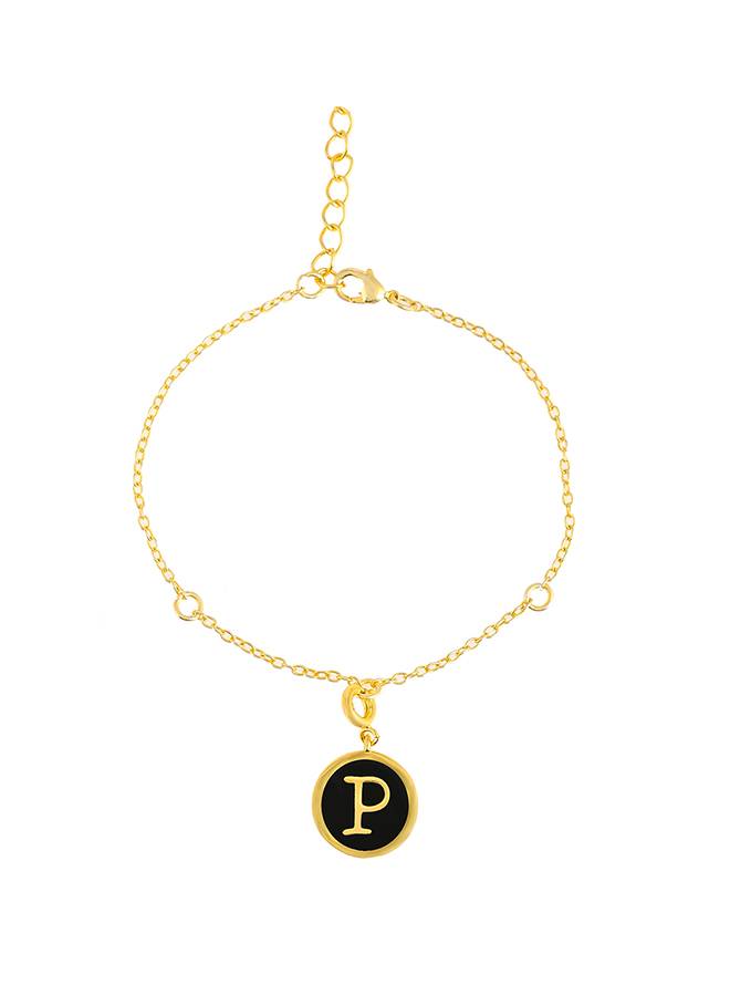 Valentine'S Day Collection Alphabet Black Enamel Charm : 8905124491678