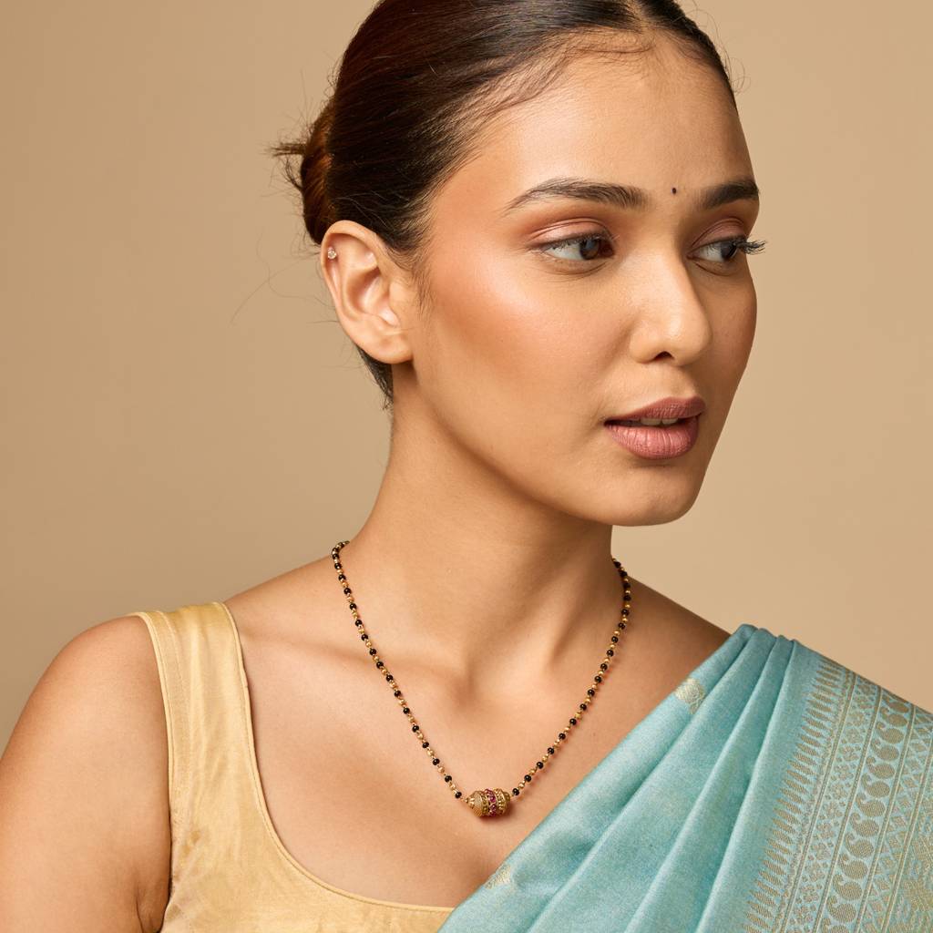 Kushal'S Fashion Jewellery  Plated Ethnic Antique Mangalsutra -452693 : 452693