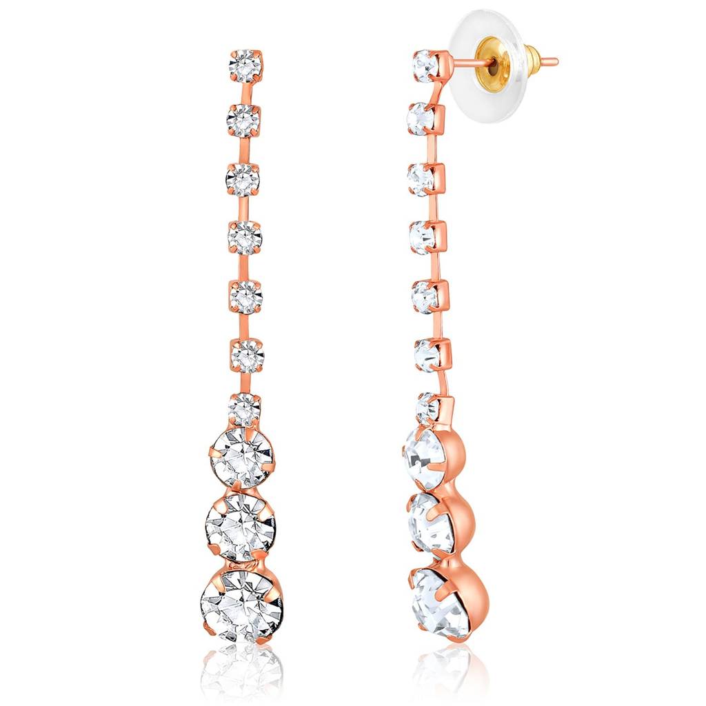 American Diamond Studded Necklace & Earrings Set Fashion Stylish Design Jewellery Gift For Women & Girls-Px8N18 : PX8N18C