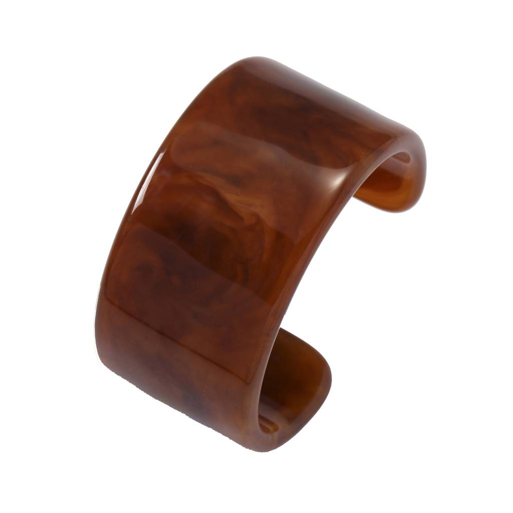 Honey Sculpted Bangle : BS14574-BRN