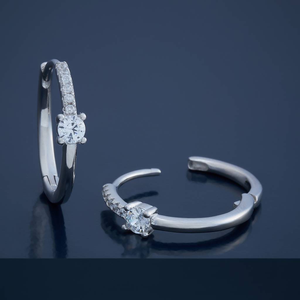 Kushal'S Fashion Jewellery -Plated Party 92.5 Sterling Silver Hoops & Huggies-180817 : 432276