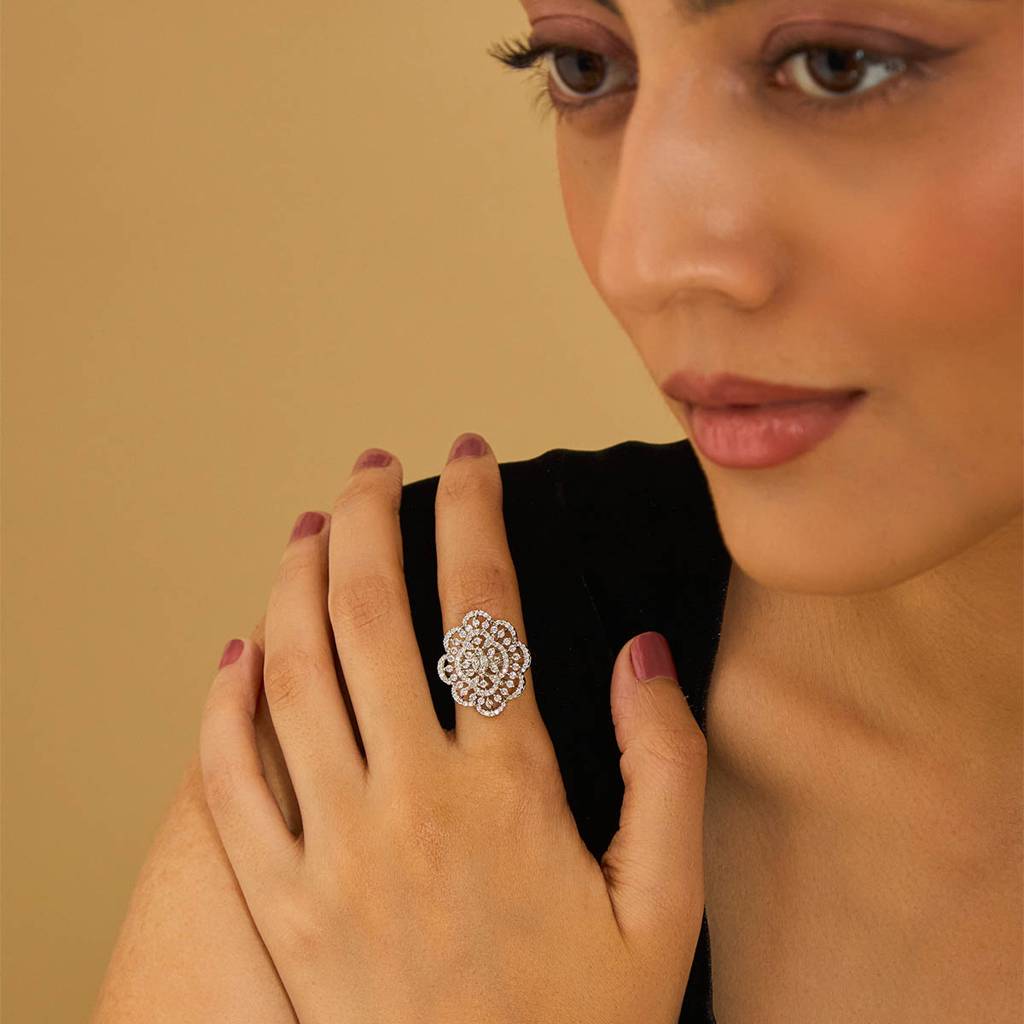 Party Zircon Finger Ring-173107 : 415678