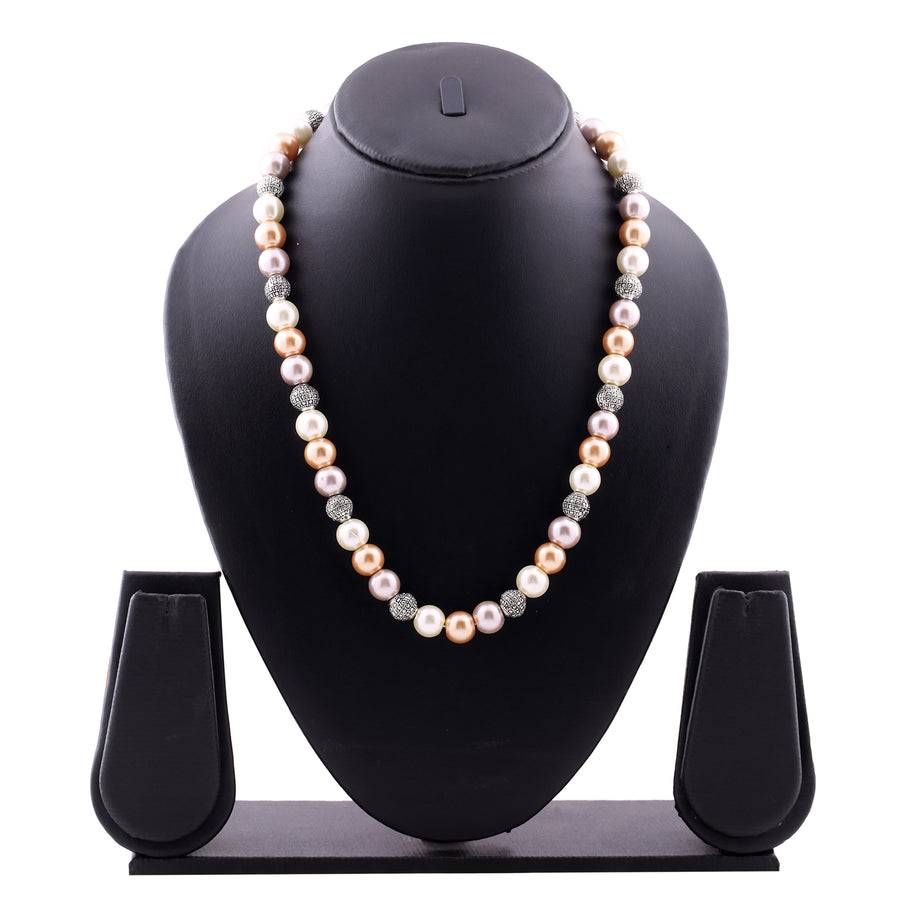 Estele Rhodium Plated Exclusive Pearl Necklace For Women : 9979-IG-NKNK