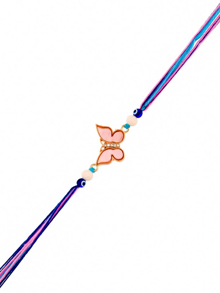 Butterfly Charm Colourful Threads Kid'S Rakhi For Kids : 8905124524529