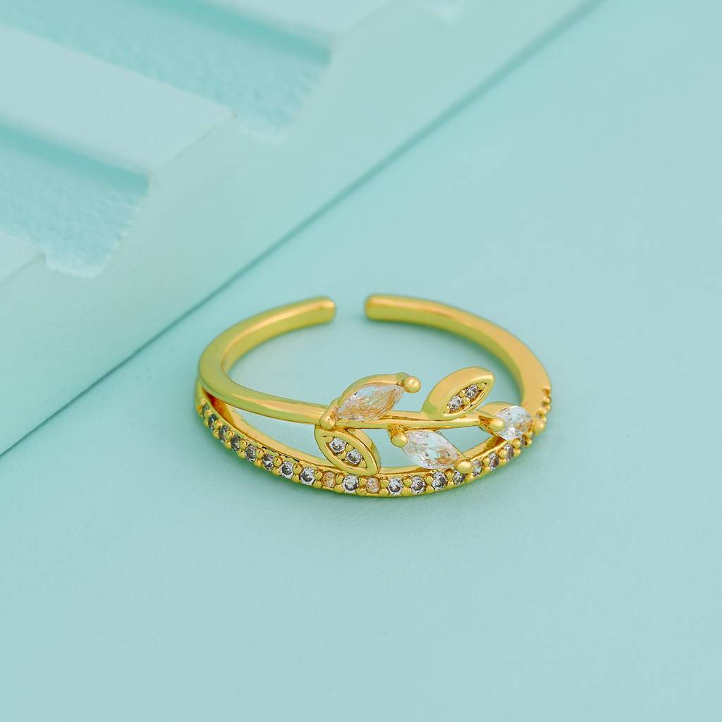 Kushal'S Fashion Jewellery -Plated Party Trendy Zircon Finger Ring -192484 : 455226