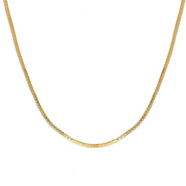 Fashion Jewelry Neck Chain For Men & Women: Gold Plated Elegant Simplicity Lightweight Necklace Chain|Ide : OSAK012-IGCHAIN