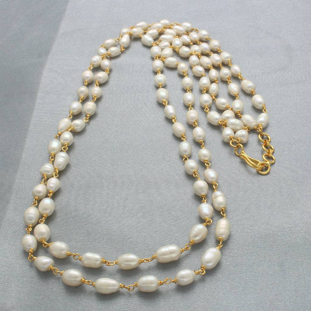 Anahita 2 Lines Pearl Necklace : JPAPL-23-21