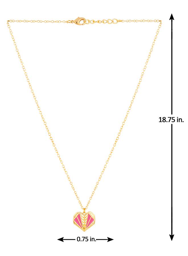Mi Amore Enameled Filigree Heart Pendant : 8905124082104
