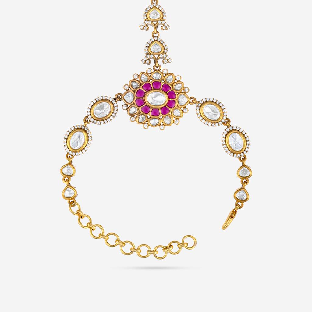 Ruby Victorian-Plated Party Kundan Hathpan  -442206 : 442206
