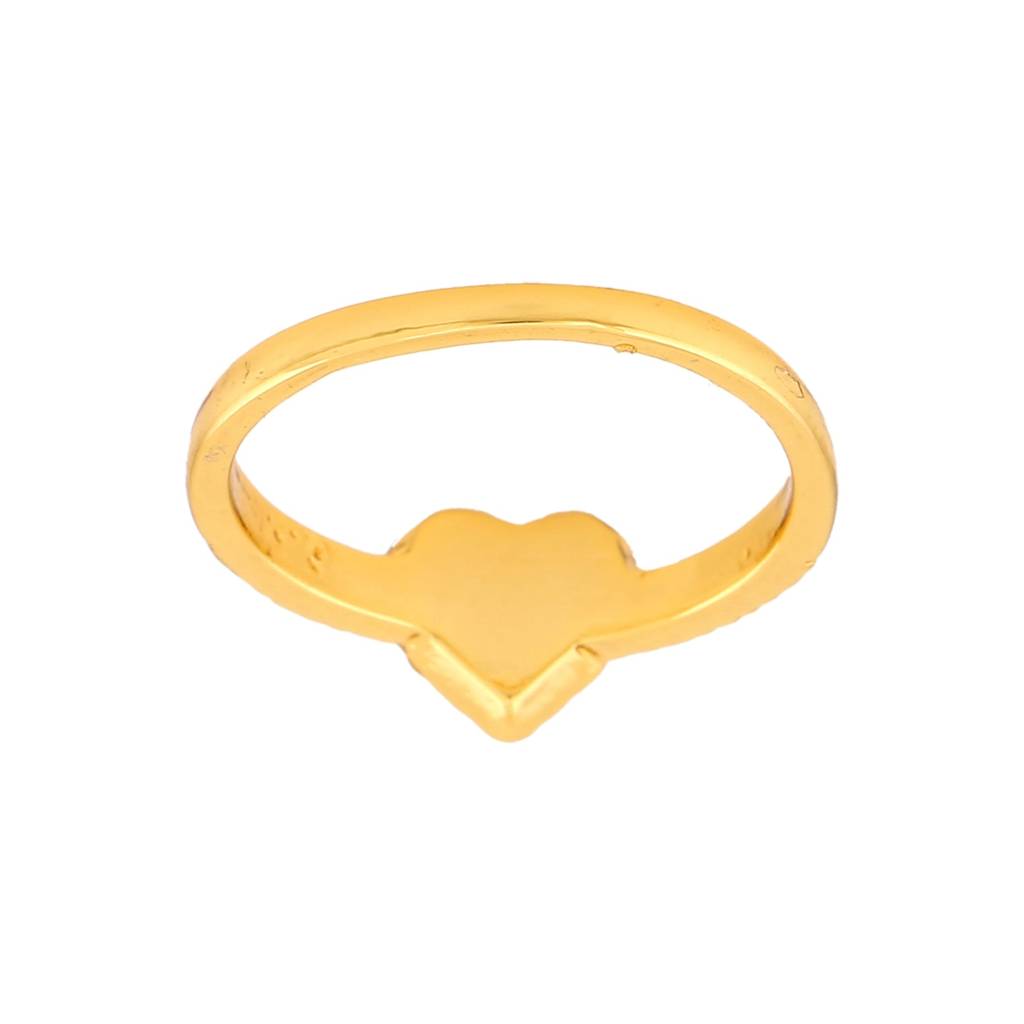 Estele Gold Plated Adorable Heart Shaped Finger Ring With Crystals For Women : 488RING