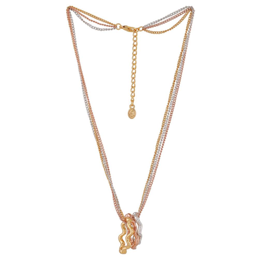 Estele Rosegold Plated Floral Designer Pendant For Women : 411PENDANT