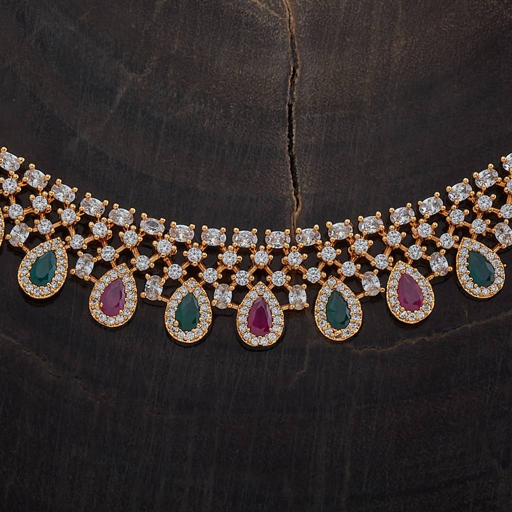 Kushal'S Fashion Jewellery Zircon Necklace -170163 : 416141