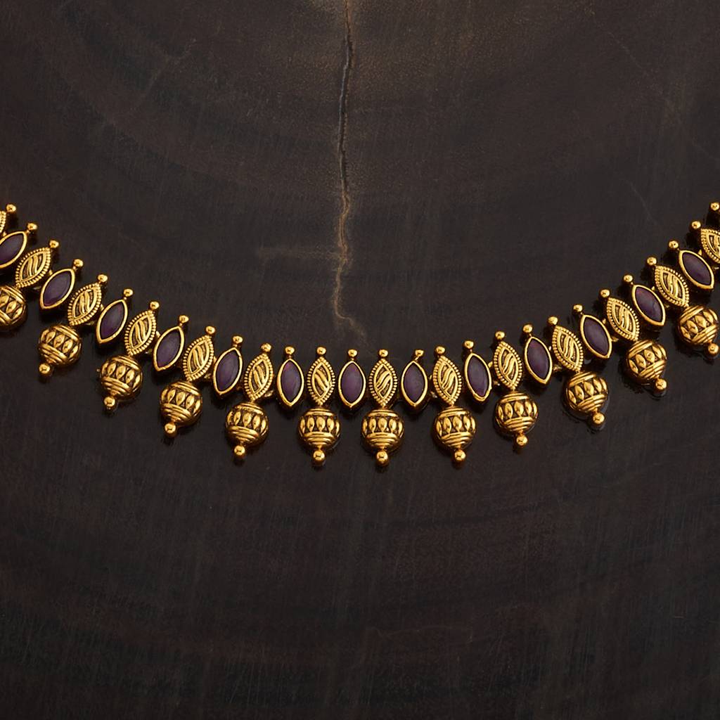 Kushal'S Fashion Jewellery Ethnic Copper Antique Necklace-163657 : 393566
