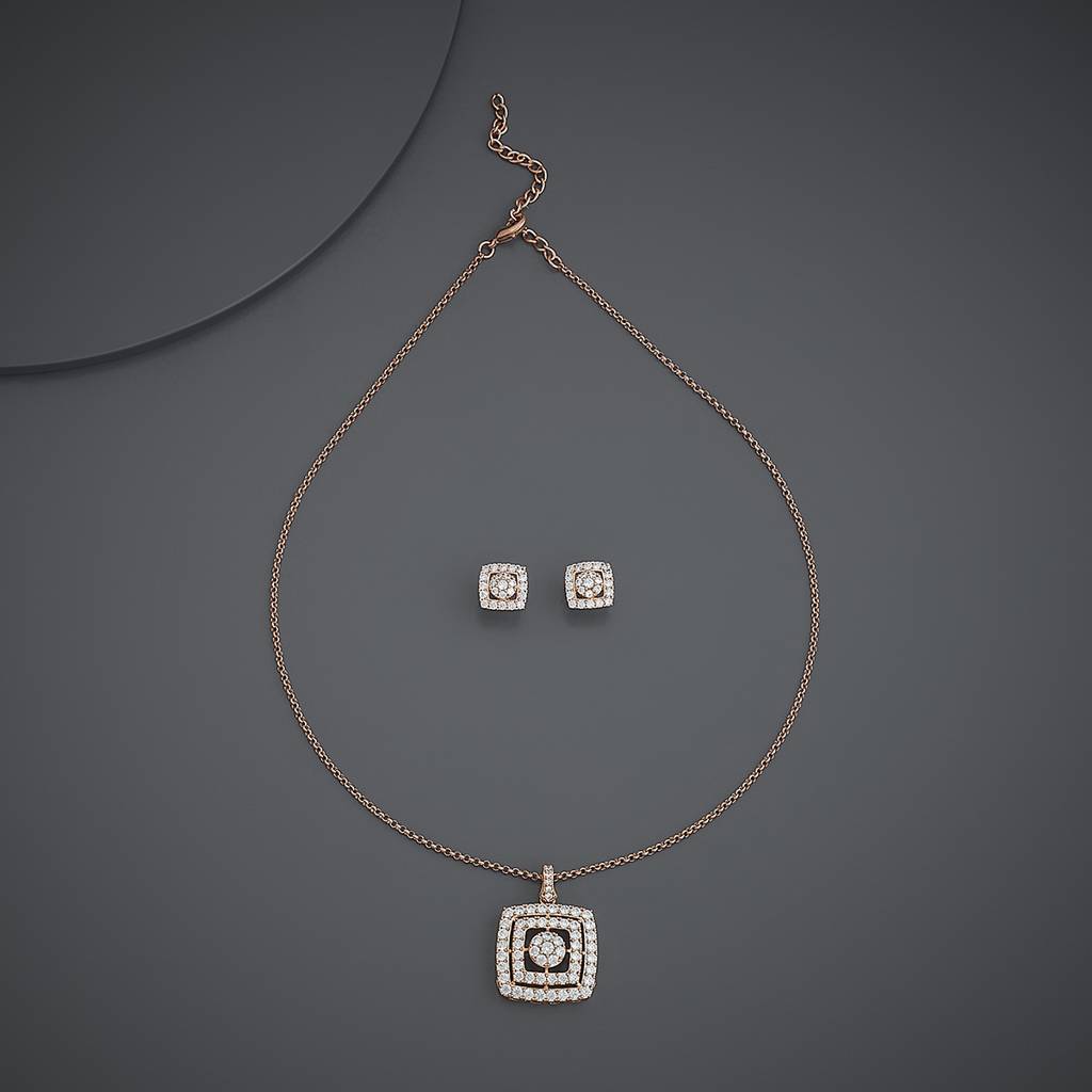 Kushal'S Fashion Jewellery  Plated Party Trendy Zircon Jewellery Set-185690 : 442814