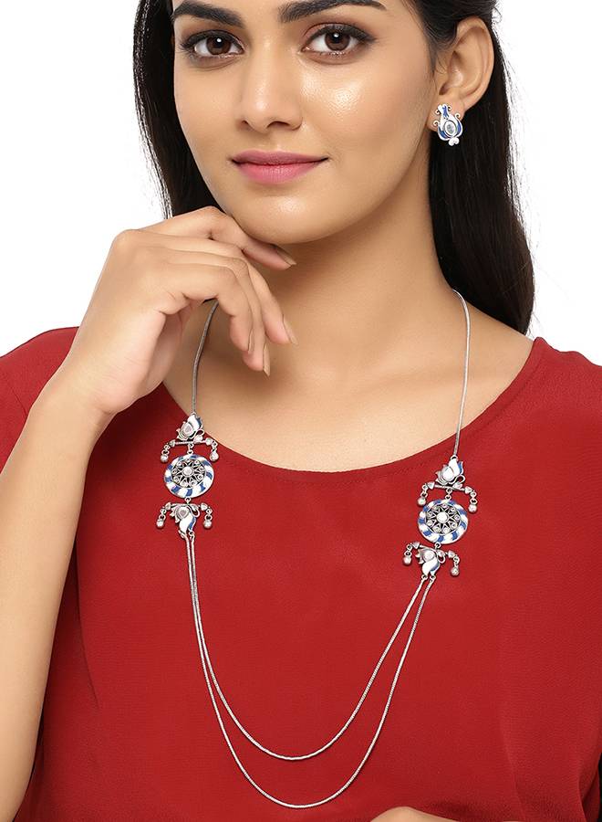 Indigo Affair Layered Necklace Set : 8905124024913