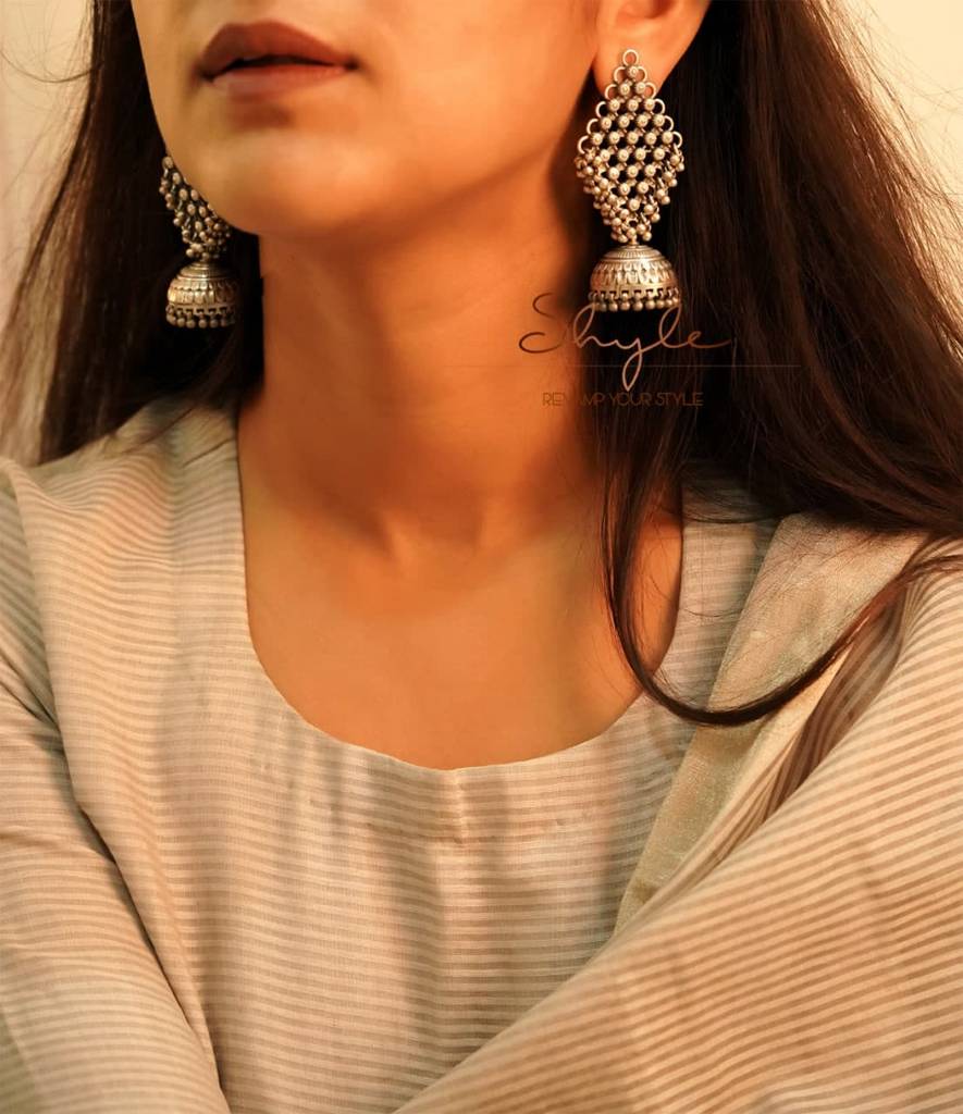 Tattva Intricate Jali Statement Grand Jhumka : SE8003