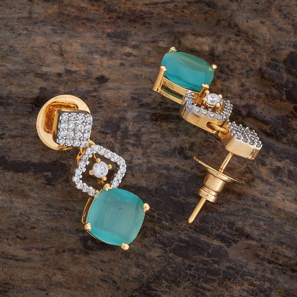 Kushal'S Fashion Jewellery Rhodium-Plated Party Zircon Drop Earrings-177299 : 425031