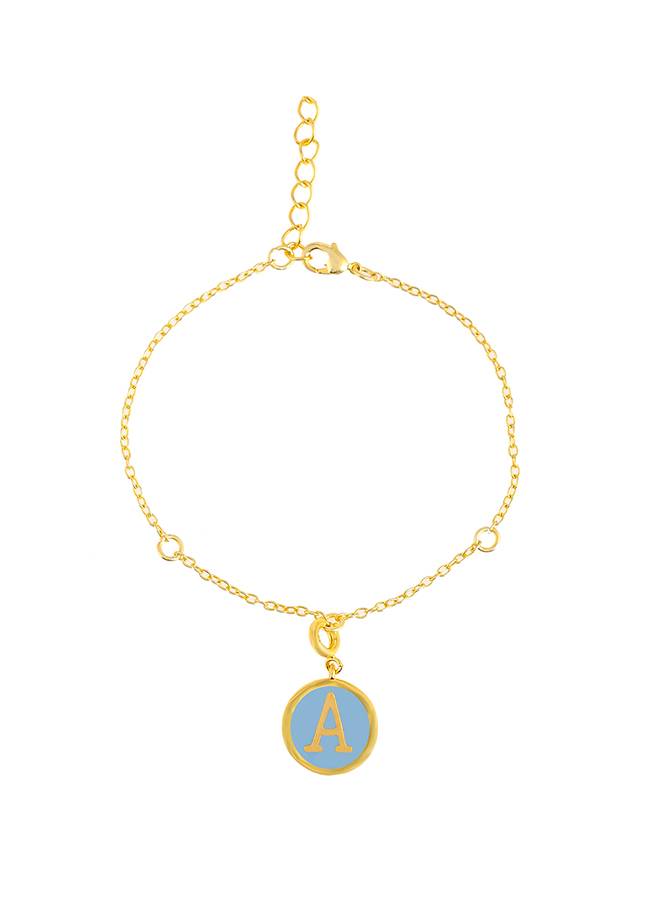 Valentine'S Day Collection Alphabet Blue Enamel Charm : 8905124491456