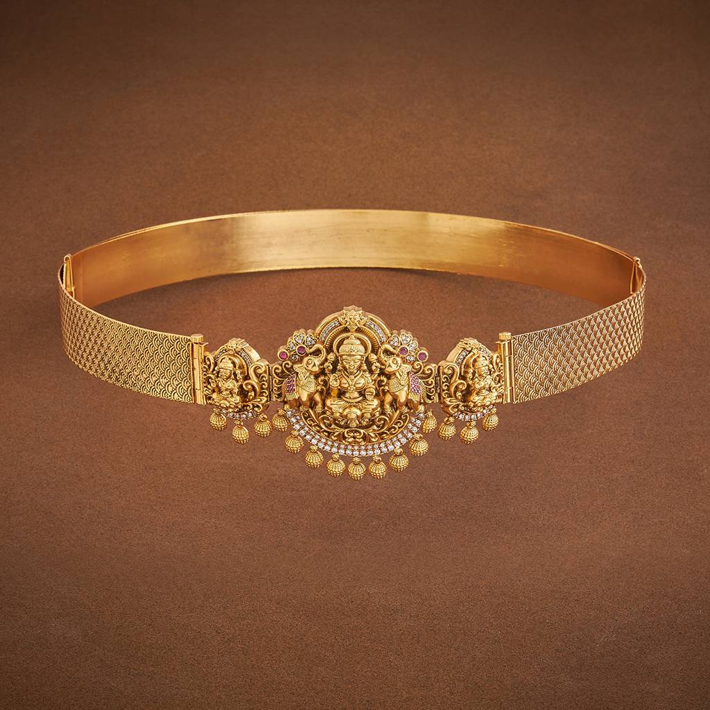 Kushal'S Fashion Jewellery Ruby Gold-Plated Ethnic Antique Kamarband -169559 : 411602