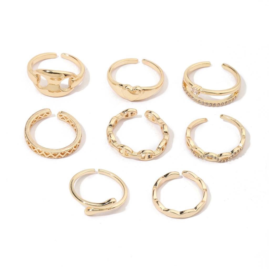 Set Of 8 Linked Eternity Rings : RC82848