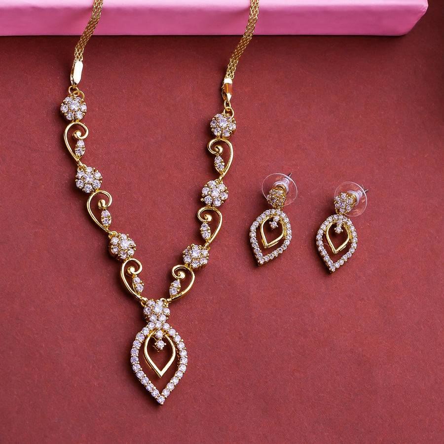 Estele Gold Plated Mesmerizing Jewellery Set For Women : AD-448NKER