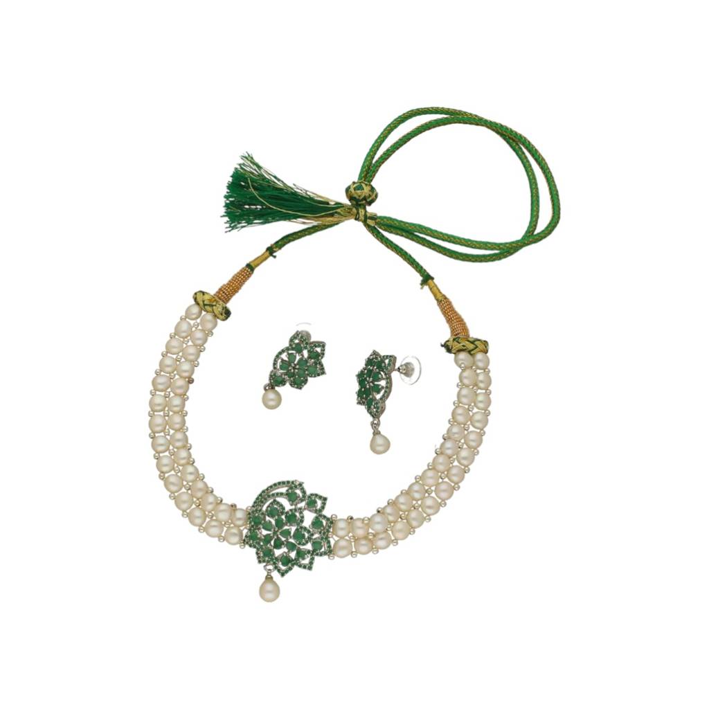 2 String White Pearl Choker : JPAUG-23-051