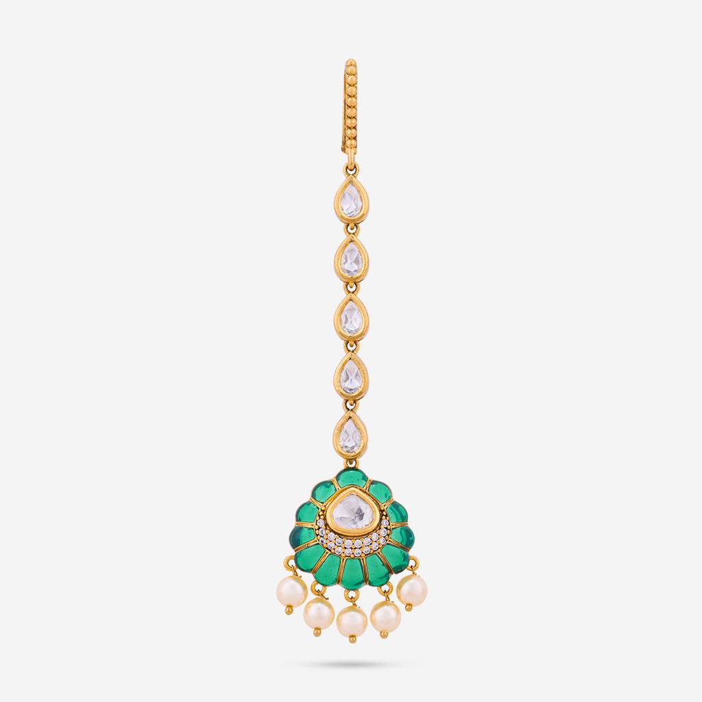 Kushal'S Fashion Jewellery -Plated Ethnic Kundan Maang Tikka -184781 : 441294