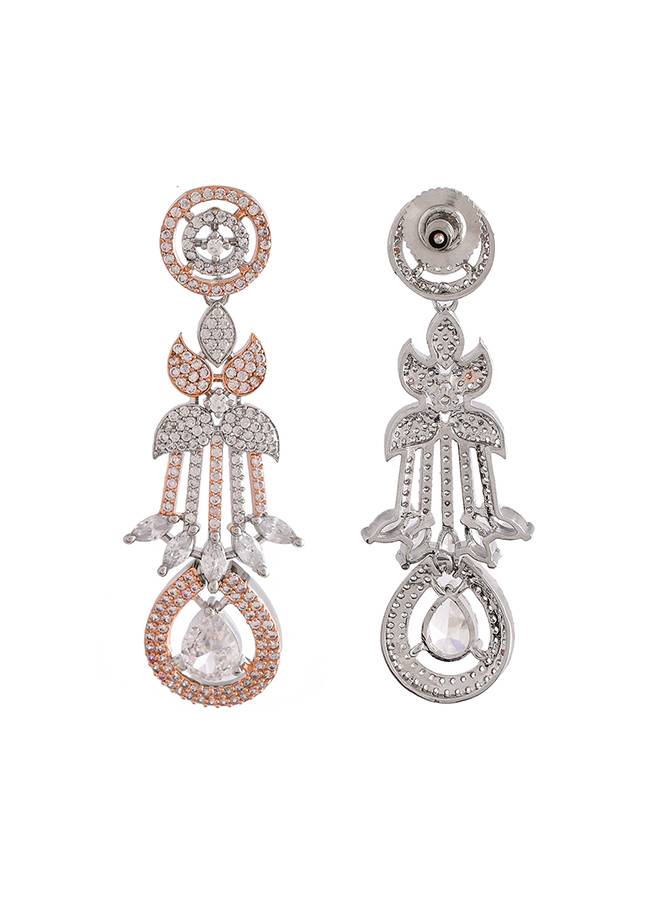 Sparkling Elegance Teardrop Cut Cz Cocktail Earrings : 8905124499643