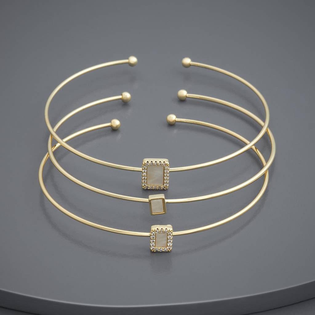 Kushal'S Fashion Jewellery White Gold-Plated Party Trendy Kada-184984 : 441619