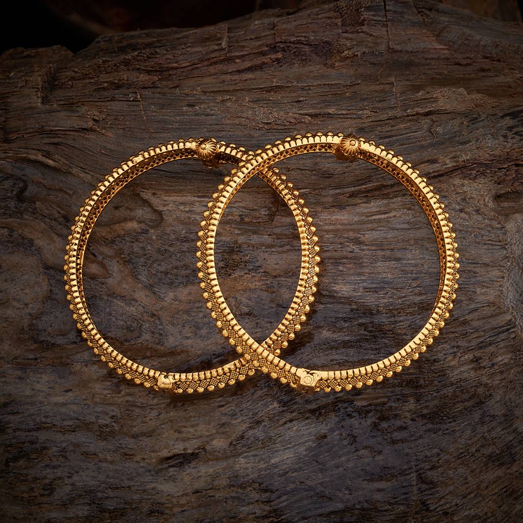Kushal'S Fashion Jewellery Plated Ethnic Antique Bangles-168659 : 410066