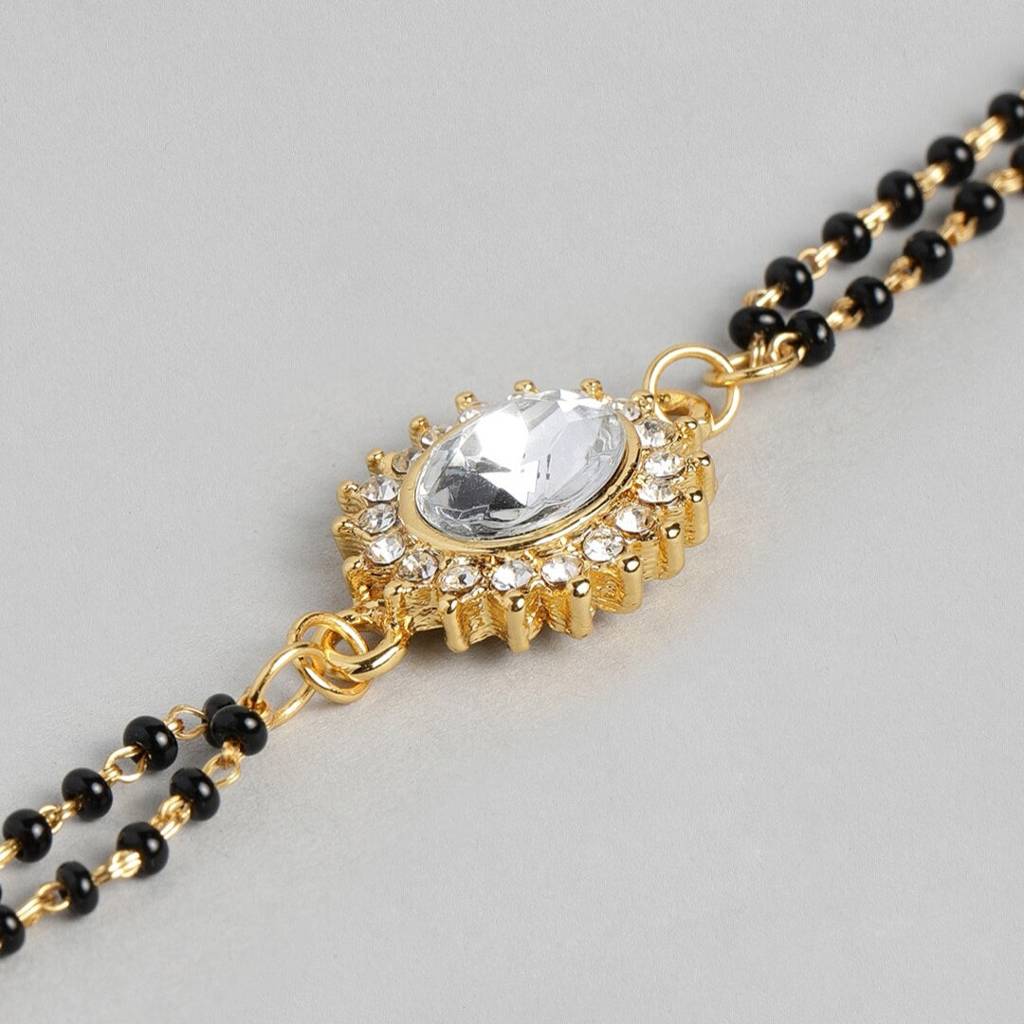 Estele Gold Plated Significant Mangalsutra Bracelet For Women : 101937BR