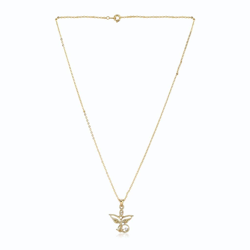 Estele Gold Plated Devotional Durga Ma Pendant With Crystals For Women : 840PENDANT