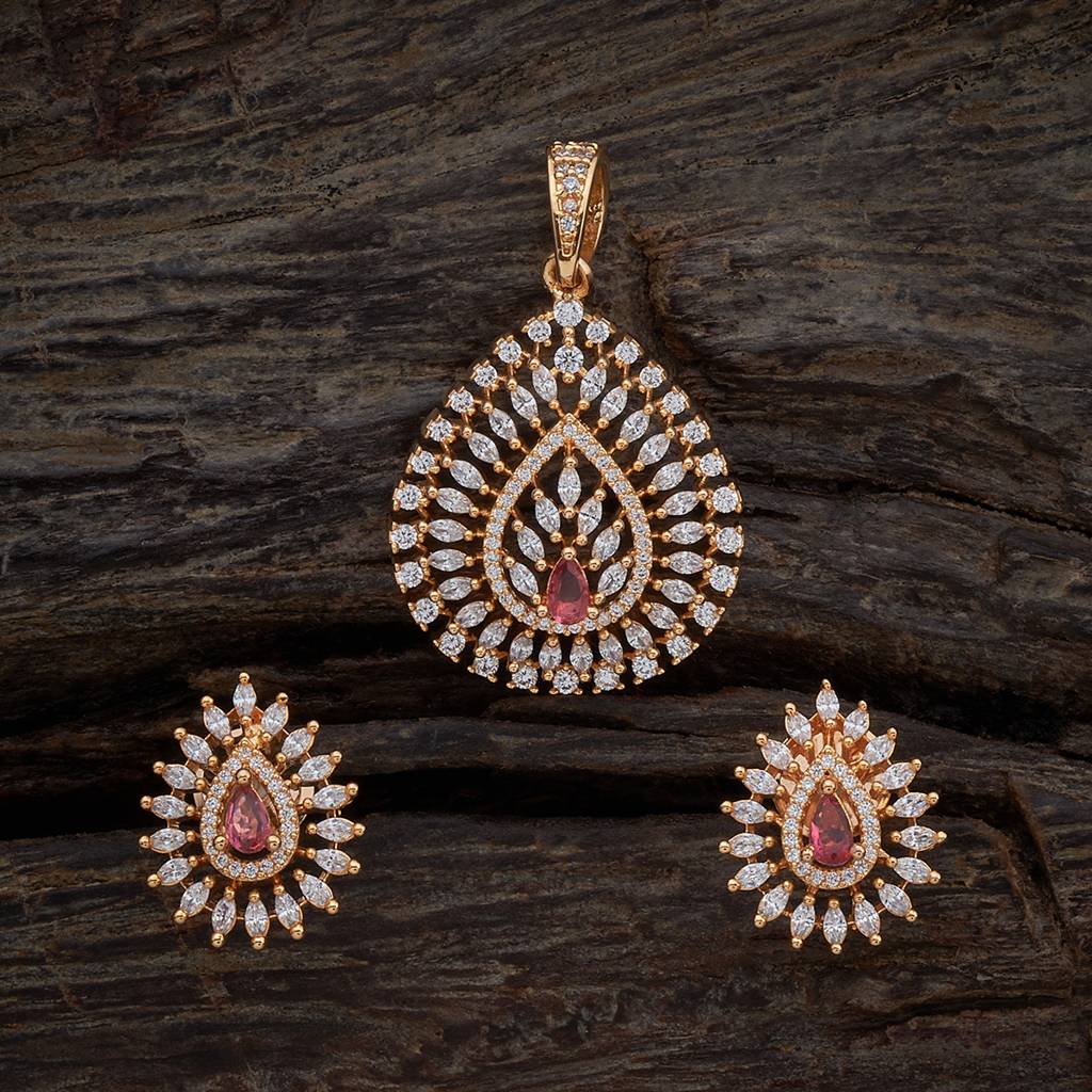 Kushal'S Fashion Jewellery Zircon Pendant Earring -169483 : 410538