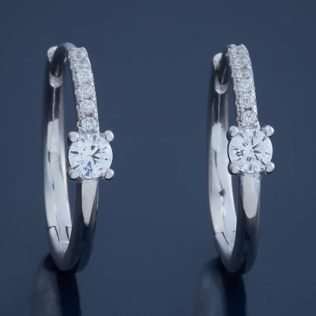 Kushal'S Fashion Jewellery -Plated Party 92.5 Sterling Silver Hoops & Huggies-180817 : 432277