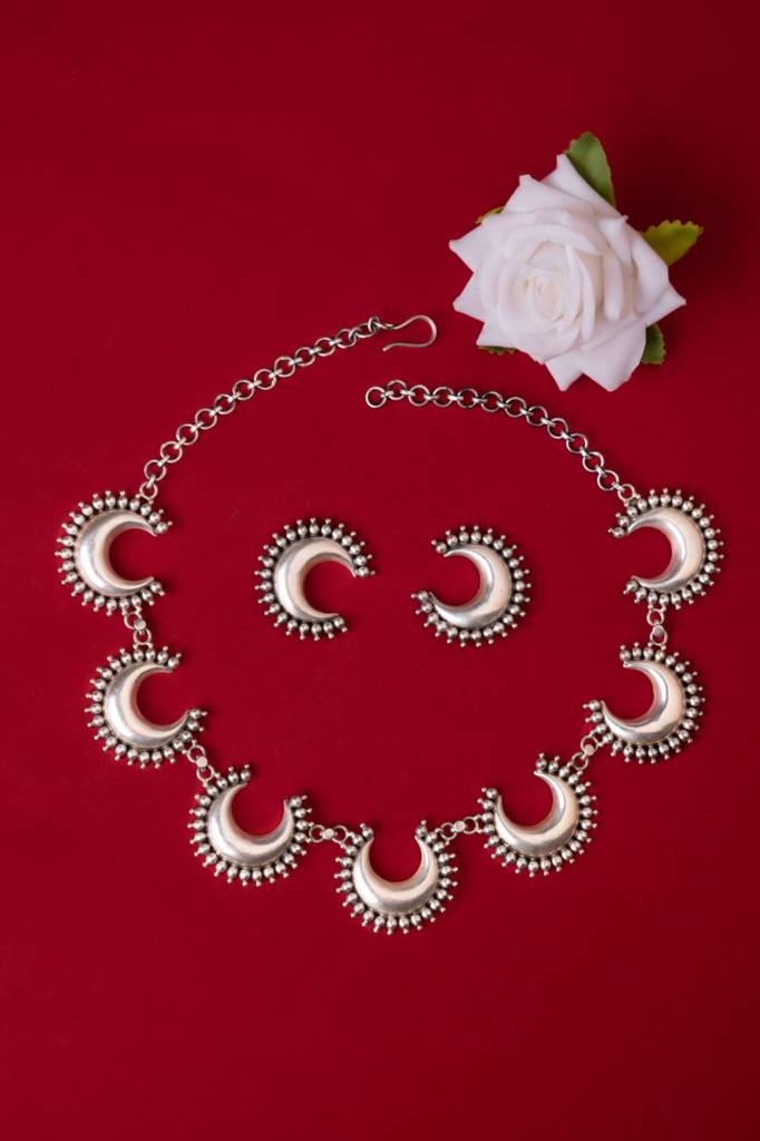 Moh Statement Chandra Classic Necklace Set : SN1076