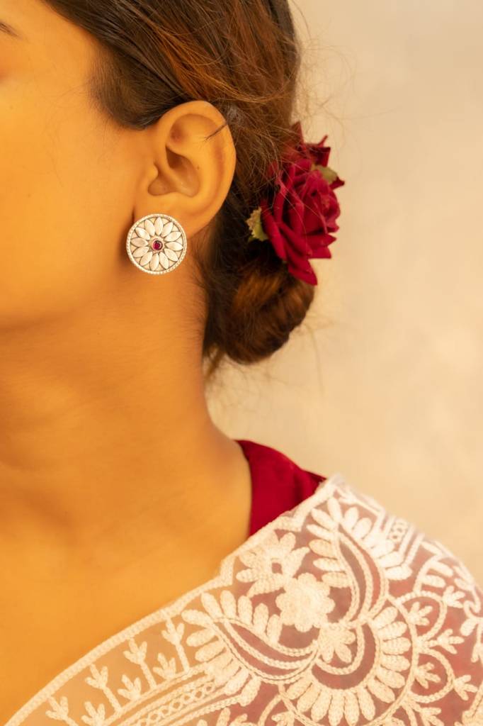 Mizoya Flower Motif Raani Jadau Choker Set : SN40608022