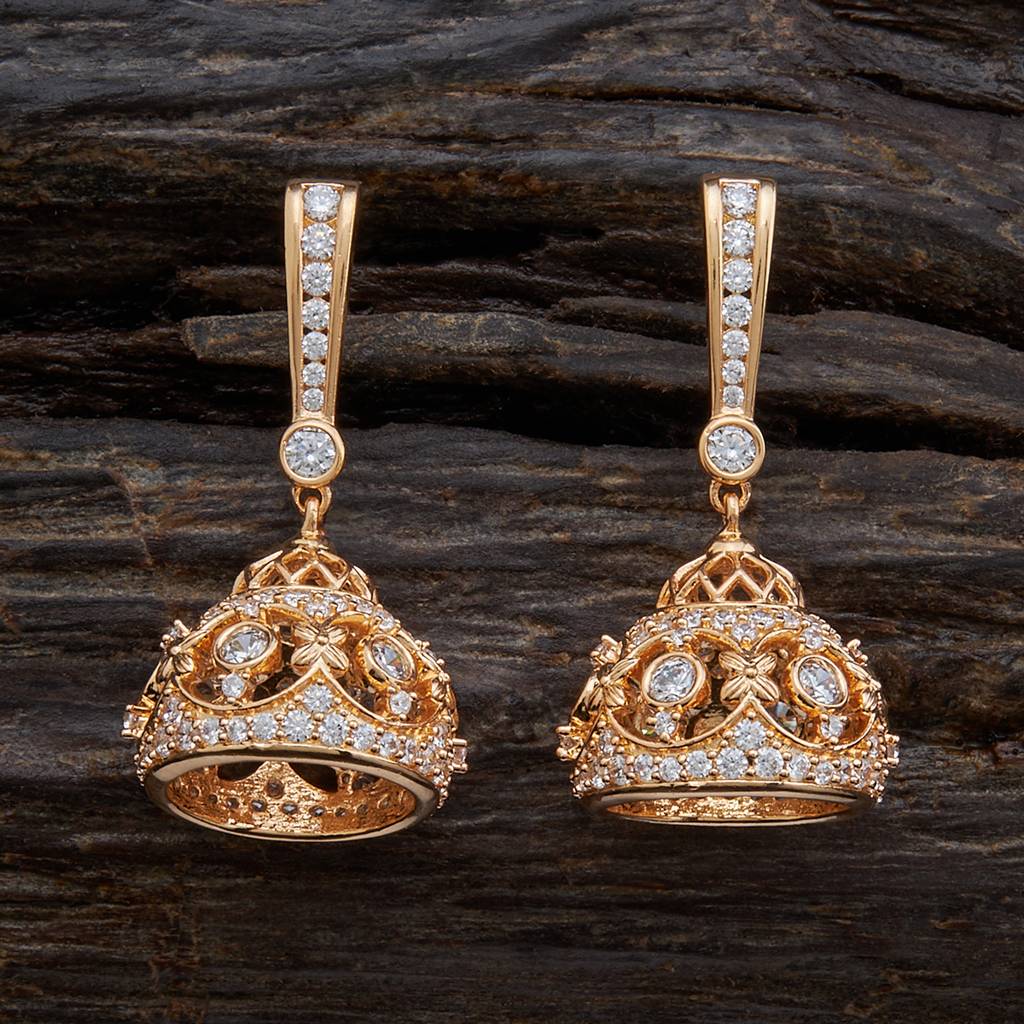 Kushal'S Fashion Jewellery Plated Party Trendy Zircon Jhumkas-156610 : 391405