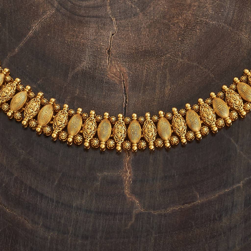 Kushal'S Fashion Jewellery Gold Gold-Plated Ethnic Antique Necklace-185359 : 442335