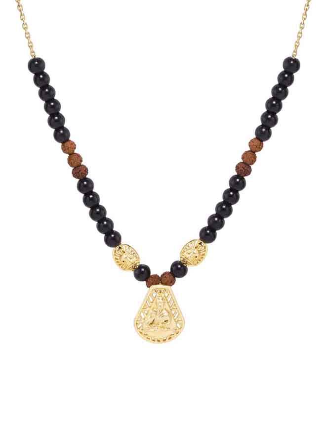 Buddha Designer Pendant With Rudraksha Beaded Chain : 8907617368382