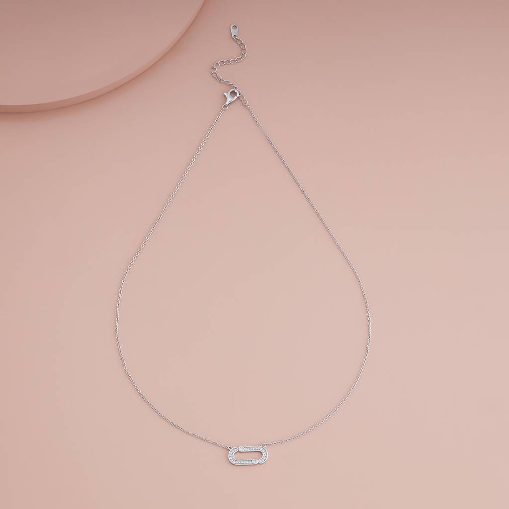 Kushal'S Fashion Jewellery White Rhodium-Plated Party Zircon Trendy Pendants-184932 : 441517